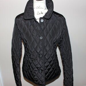 RALPH LAUREN BLACK QUILTED JACKET SIZE PETITE LARGE